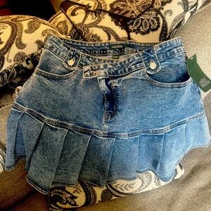 Wild flower Jean skirt